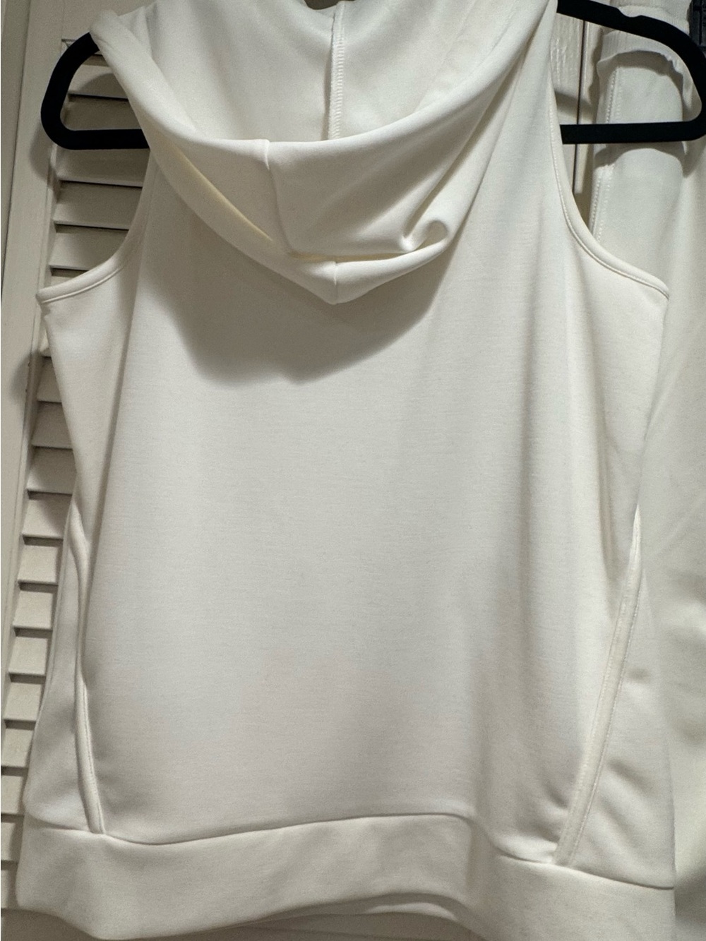 Rachel Zoe—S, Cream Sleeveless Hoodie & Jogger Set, Elastic Waist, Luxe Feel - Picture 6 of 14
